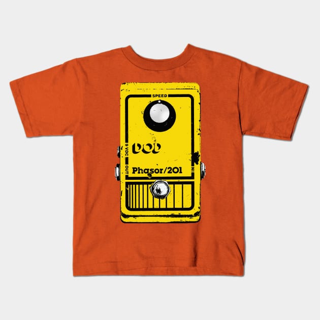 DOD Phasor Pedal Guitar FX Fan Art Design Kids T-Shirt by DankFutura